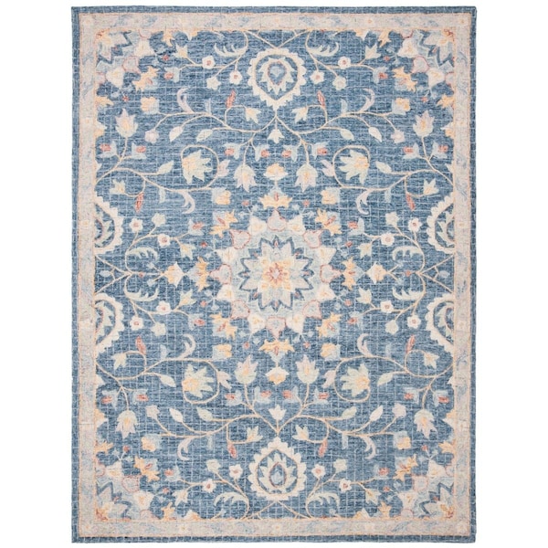 Safavieh 8 x 10 ft. Blossom Hand-Tufted Rectangle Rug - Navy & Multicolor BLM813N-8 - main